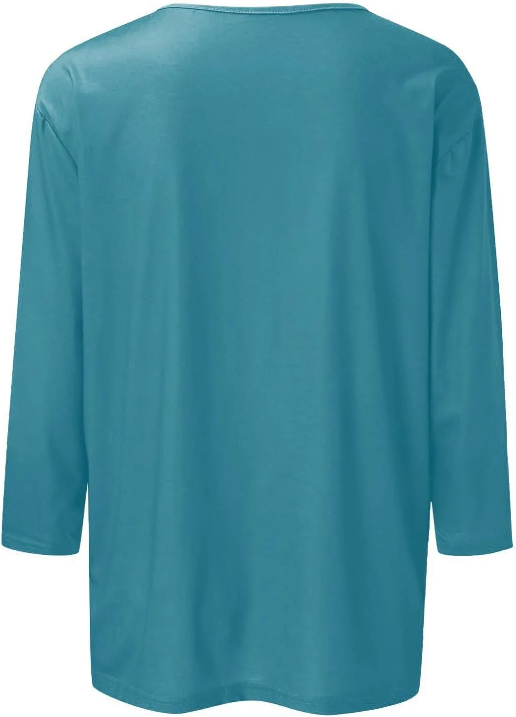 3/4 Sleeve Tops for Women,Casual Summer T Shirts Trendy V Neck Lightweight Soft Plain Tee Loose Fit Tunic Blouse
