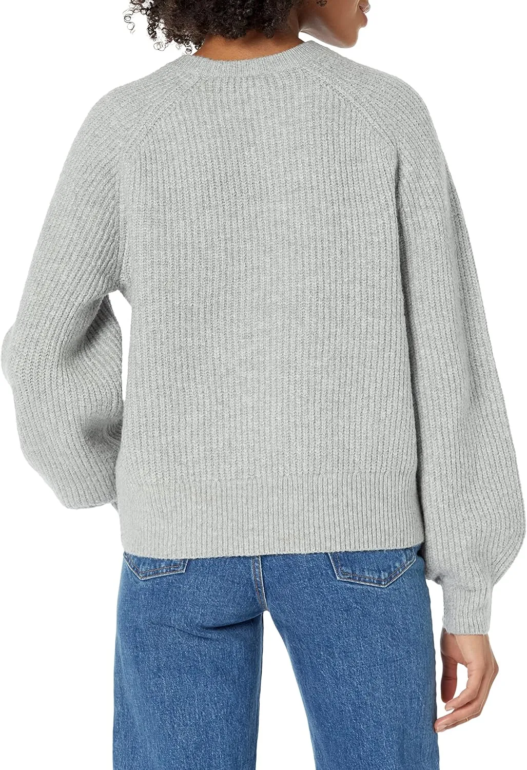 Amazon Essentials Ribbed Long Sleeve Sweaters for Women, Crewneck