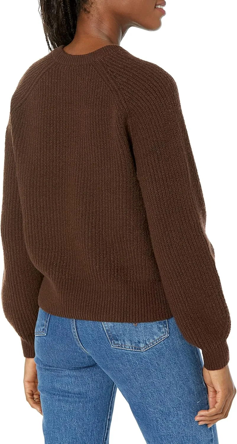 Amazon Essentials Ribbed Long Sleeve Sweaters for Women, Crewneck