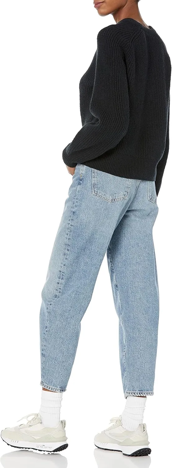 Amazon Essentials Ribbed Long Sleeve Sweaters for Women, Crewneck