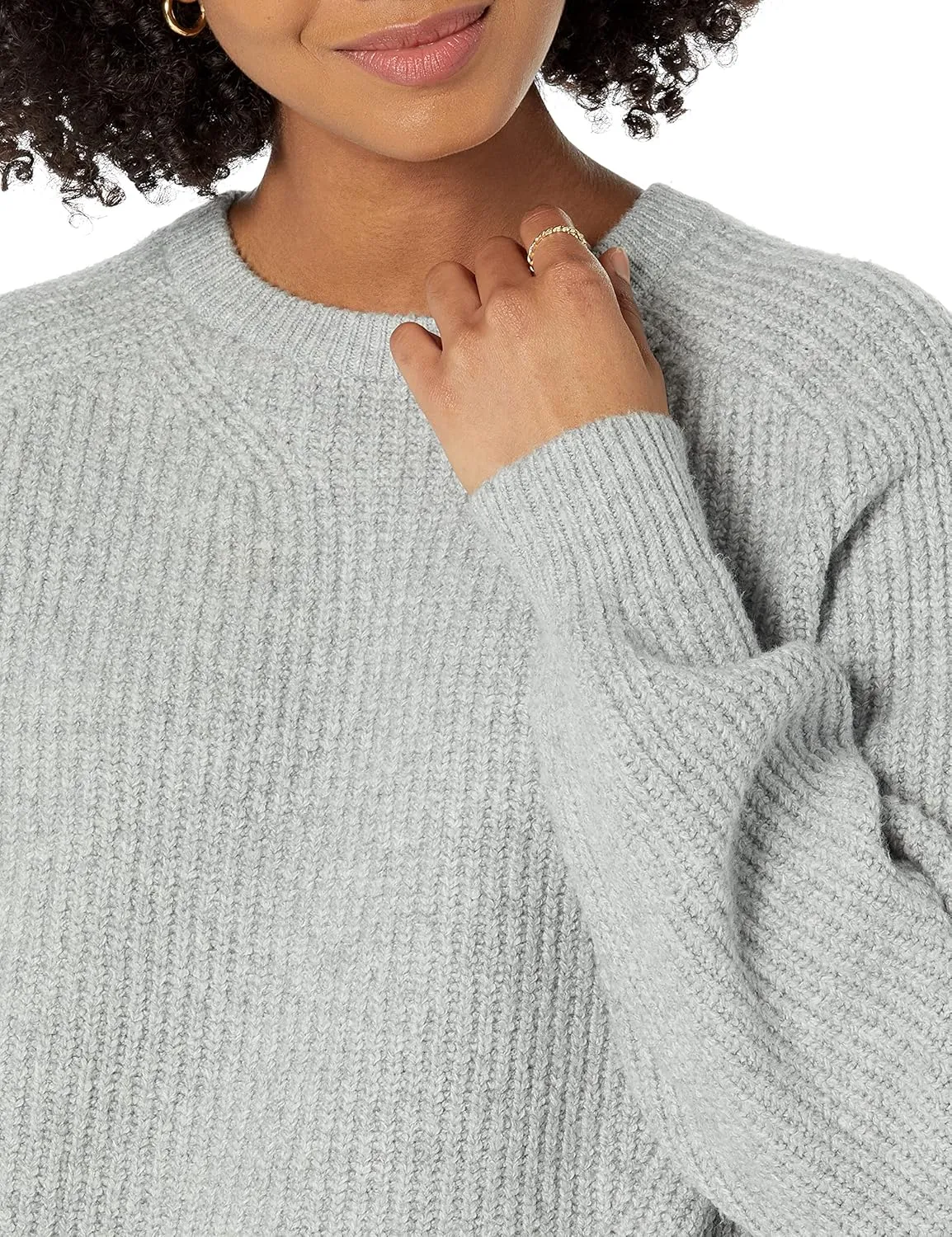 Amazon Essentials Ribbed Long Sleeve Sweaters for Women, Crewneck