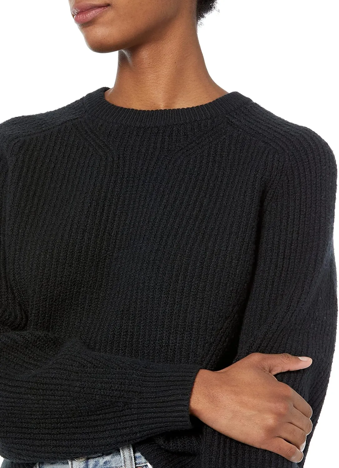 Amazon Essentials Ribbed Long Sleeve Sweaters for Women, Crewneck