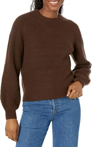 Amazon Essentials Ribbed Long Sleeve Sweaters for Women, Crewneck