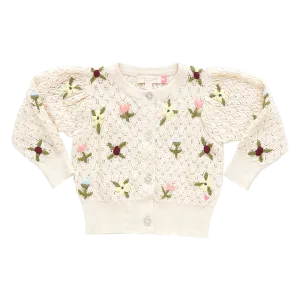 Baby Girls Constance Sweater - Floral Embroidery