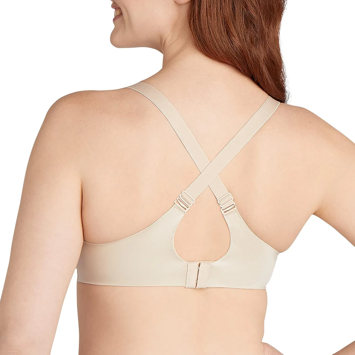 Bali Women's Comfort Revolution Wireless Bra, Soft Touch Convertible T-Shirt Bra, Full Coverage