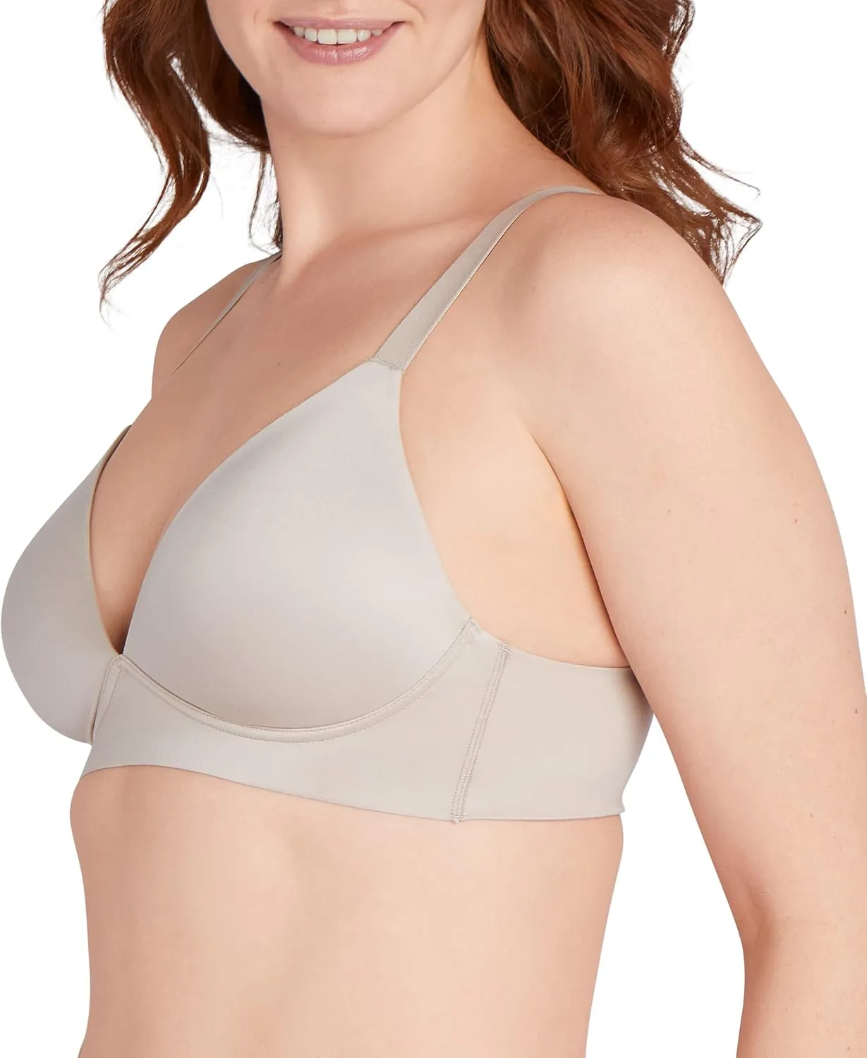 Bali Women's Comfort Revolution Wireless Bra, Soft Touch Convertible T-Shirt Bra, Full Coverage