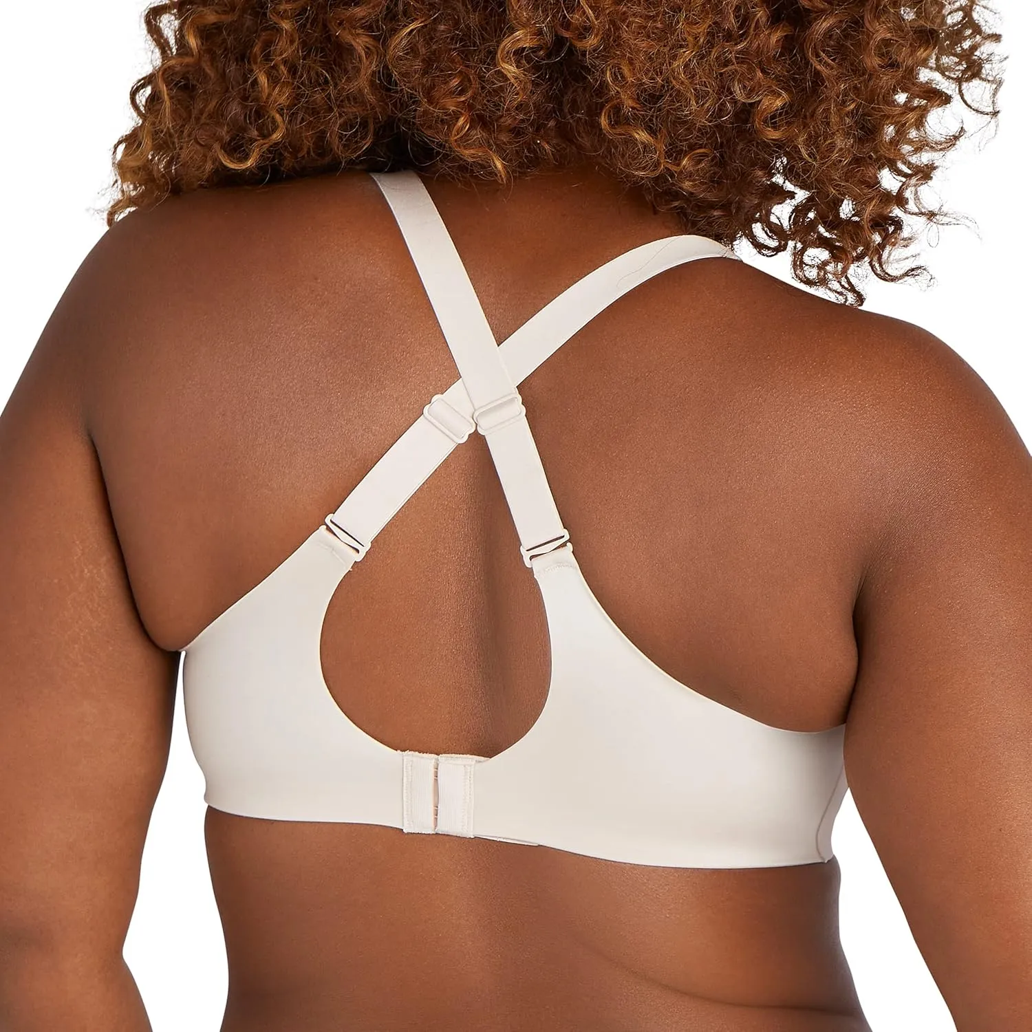 Bali Women's Comfort Revolution Wireless Bra, Soft Touch Convertible T-Shirt Bra, Full Coverage