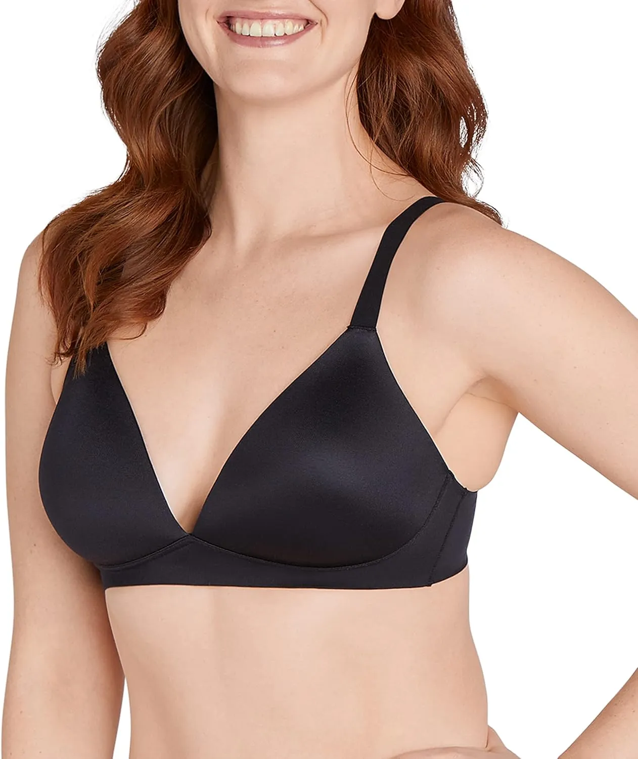 Bali Women's Comfort Revolution Wireless Bra, Soft Touch Convertible T-Shirt Bra, Full Coverage