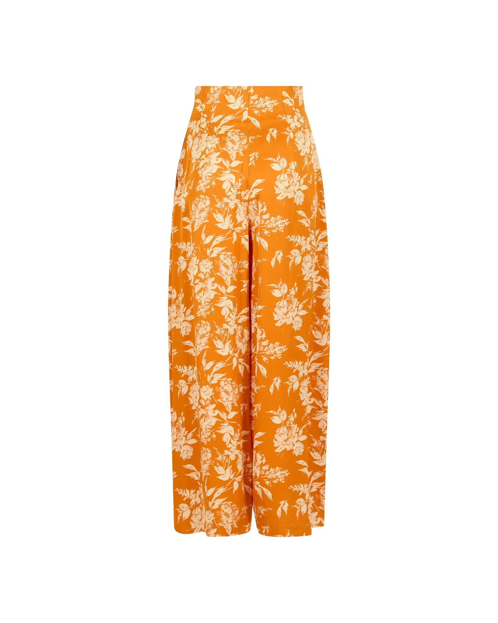 Barrel Pants in Paintbrush Printed Viscose