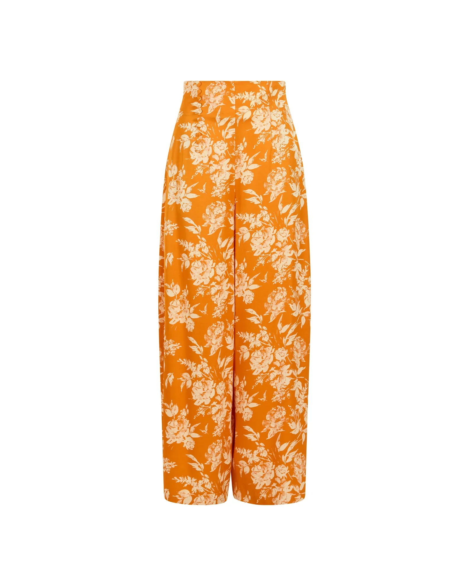 Barrel Pants in Paintbrush Printed Viscose