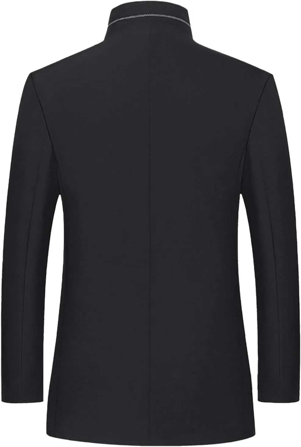 Blazer for Men Casual Business Stand Collar Button Down Formal Suit Jacket Lightweight Slim Fit Daily Sports Coat