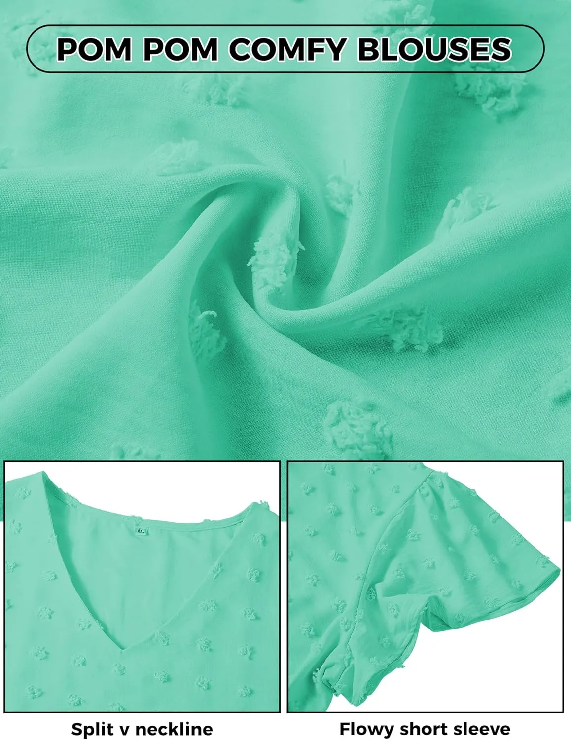 Blouses for Women Dressy Casual V Neck Ruffle Short Sleeve Flowy Tops Cute Summer Shirts Professional Business Tunic
