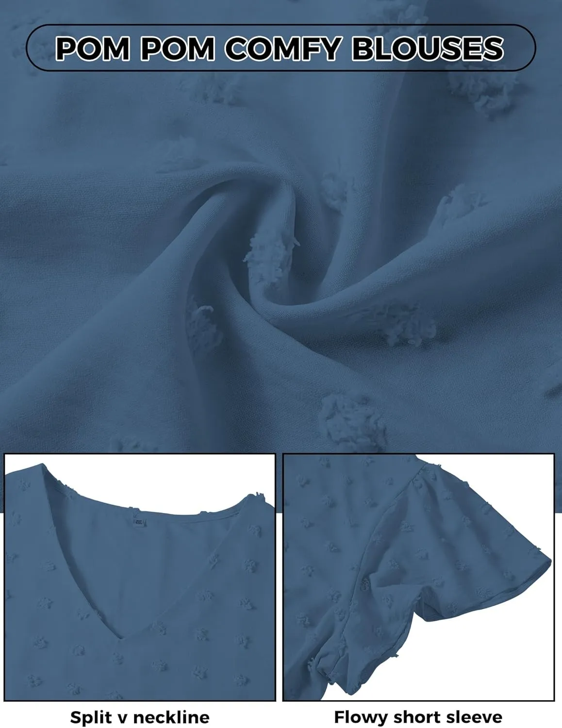 Blouses for Women Dressy Casual V Neck Ruffle Short Sleeve Flowy Tops Cute Summer Shirts Professional Business Tunic