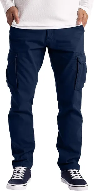 Cargo Pants for Men Relaxed Fit Sweatpants Slim Fit Tapered Athletic Sweatpants Elastic Waist Plaid Casual Pants Gym