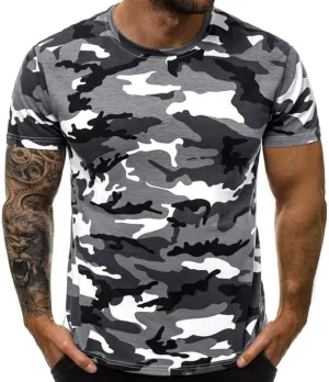 Casual Summer Camouflage Short Sleeve Shirt Plus Size Outdoor Fashion Tees Trendy Blouse T Shirt