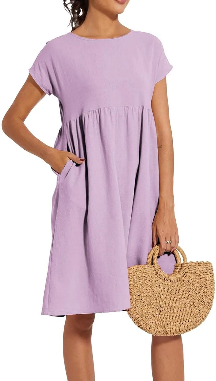 Casual Summer Dresses for Women 2025,Women's T Shirt Dress Boho Dresses Beach Vacation Plus Size Short Sleeves Dress