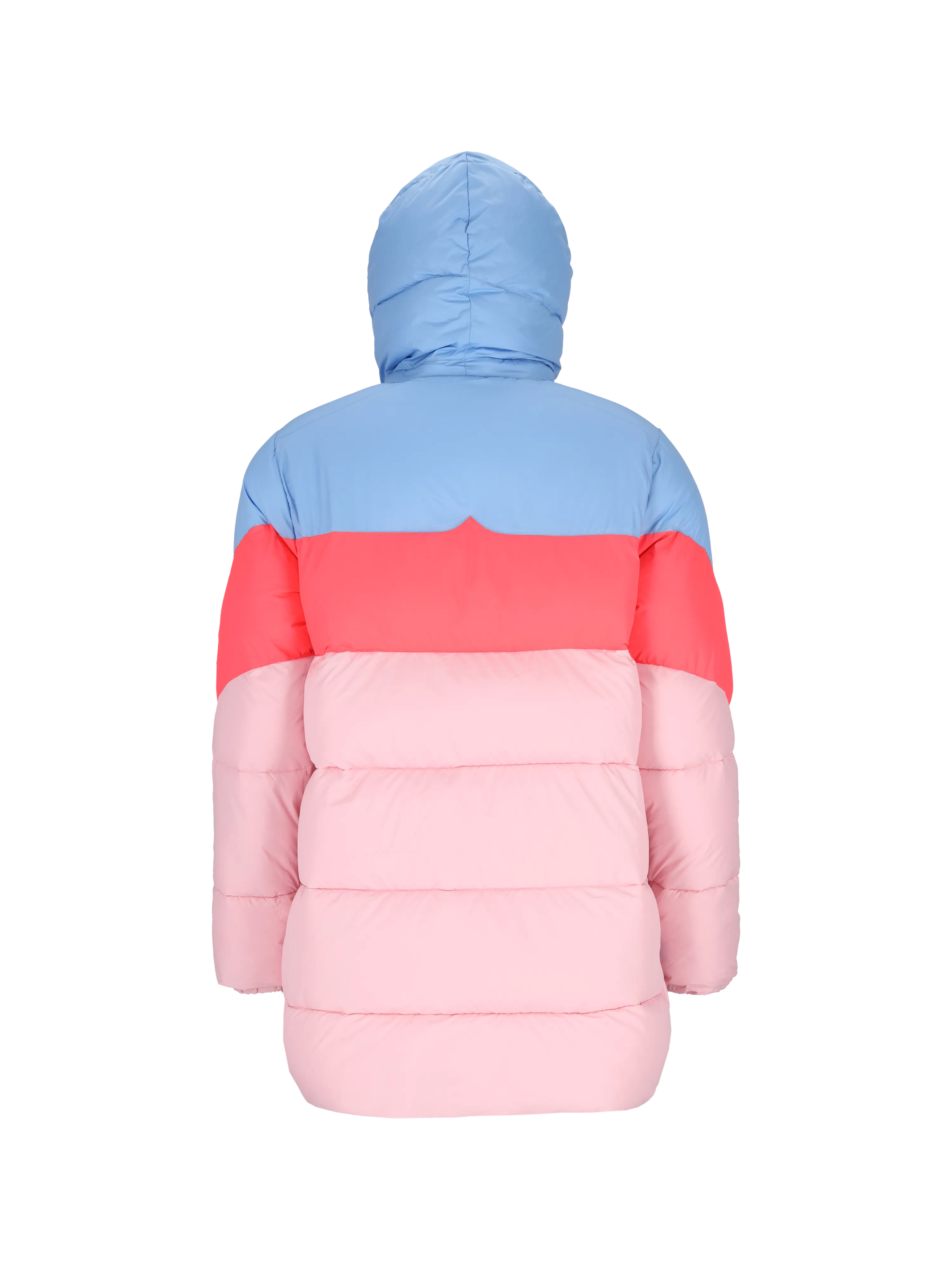 colour-block padded coat