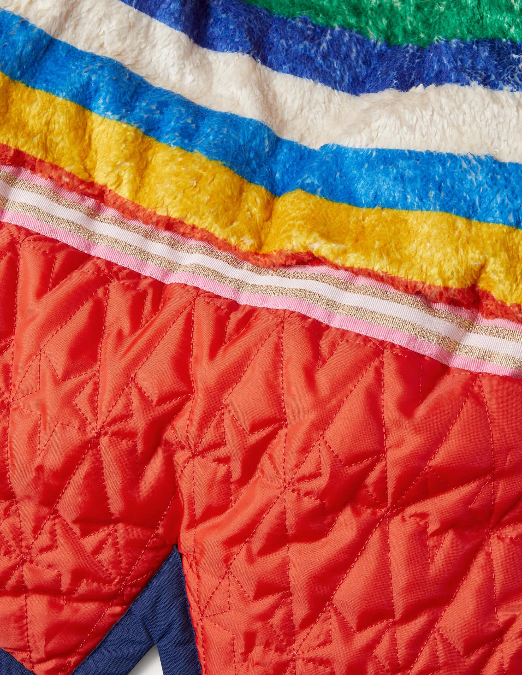 Cosy Waterproof Coat-College Navy Rainbow