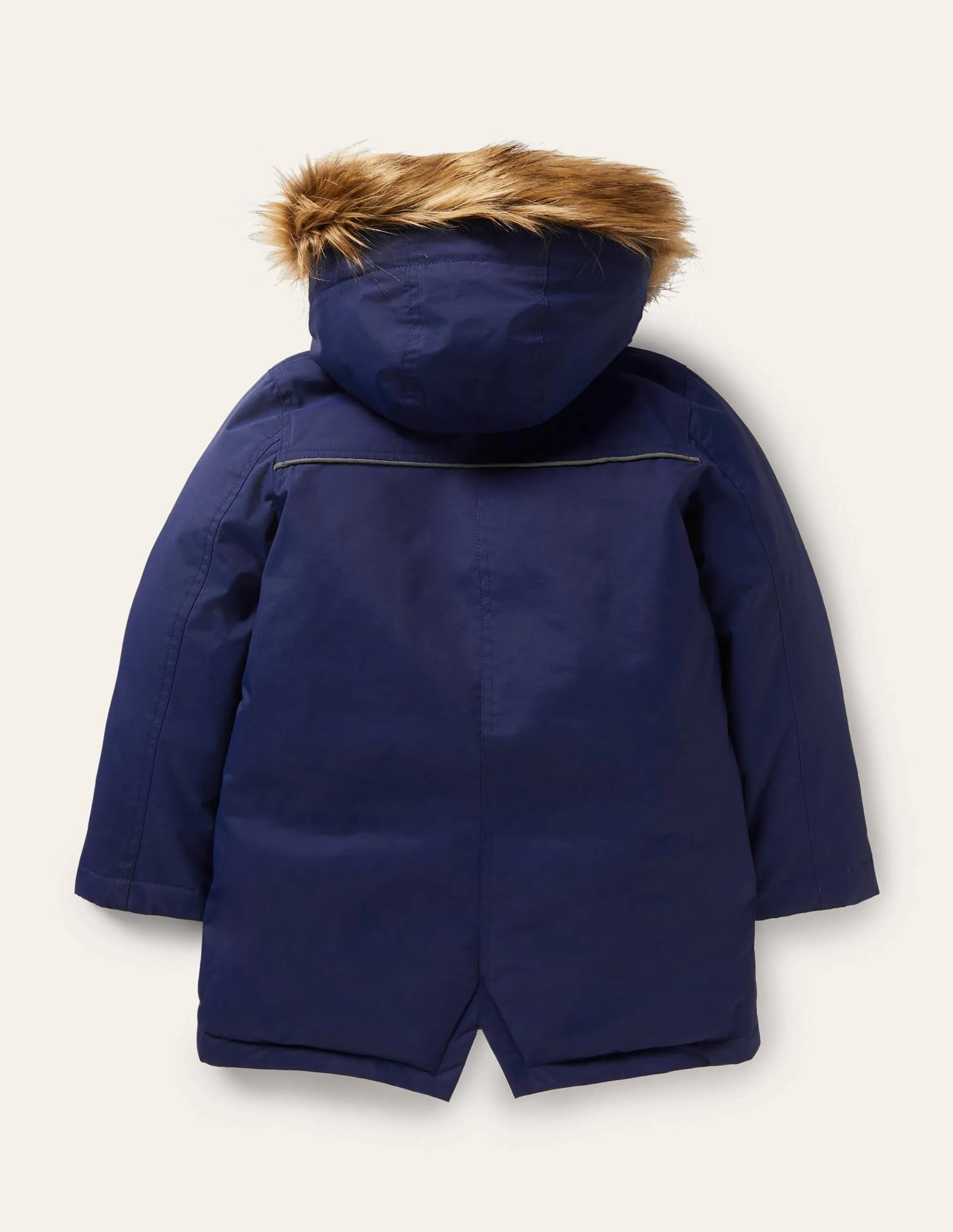 Cosy Waterproof Coat-College Navy Rainbow
