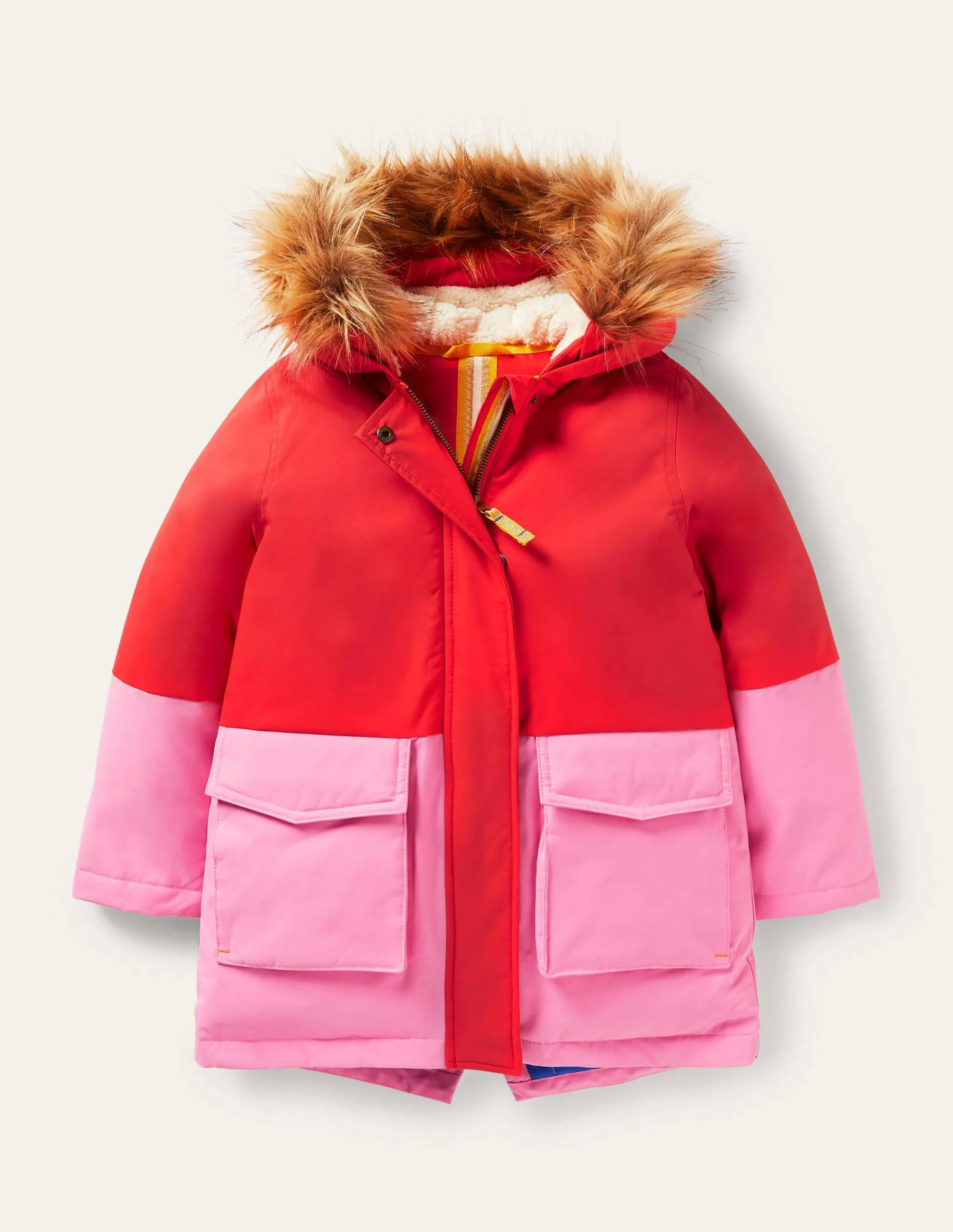 Cosy Waterproof Coat-Rosehip Red