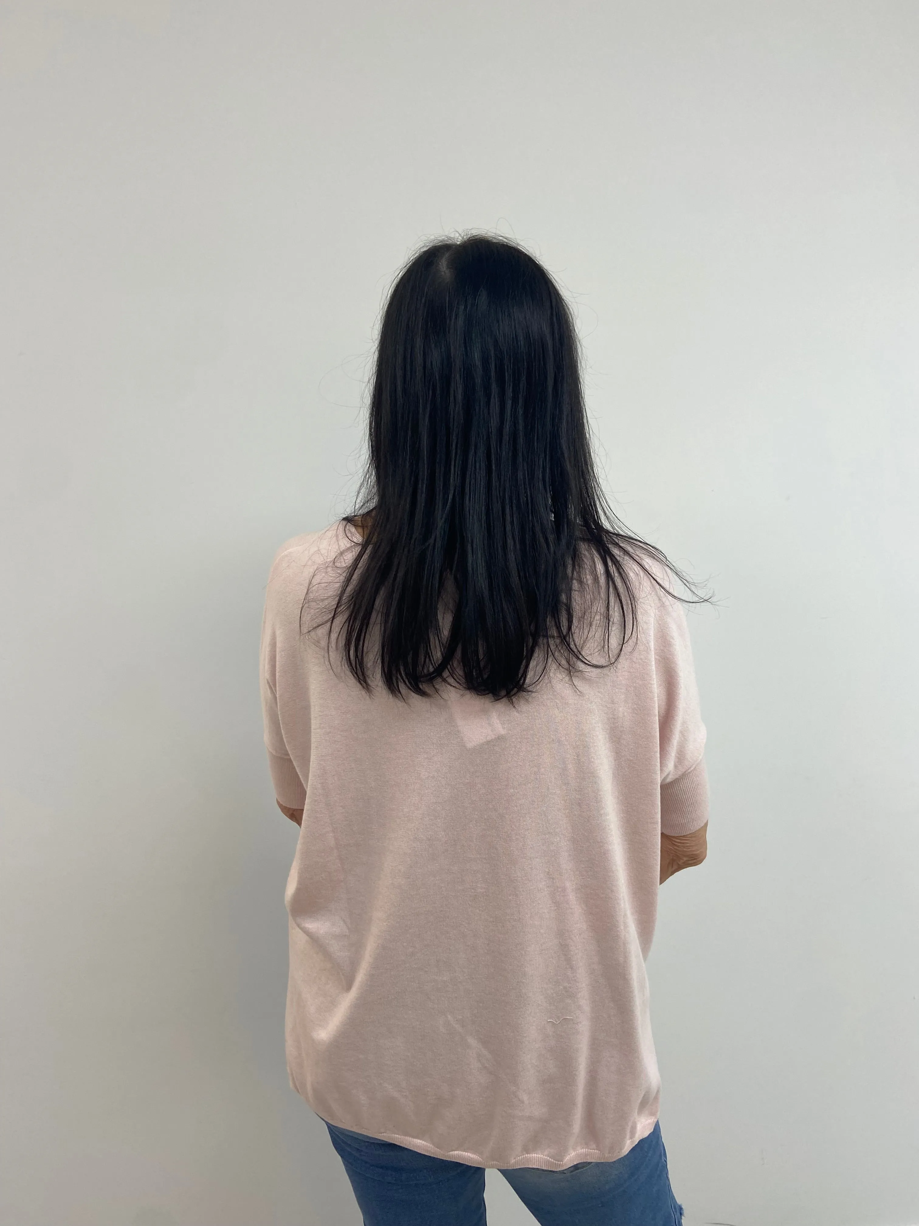 Cotton Cashmere V-neck Sweater
