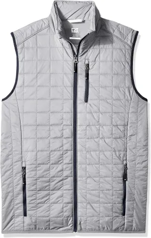Cutter & Buck Men's Standard Weather Resistant Primaloft Alternative Rainier Down Vest