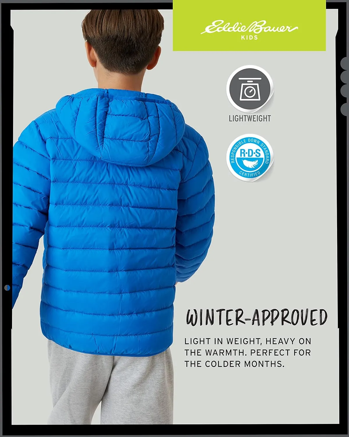 Eddie Bauer Boys' Jacket - CirrusLite Weather Resistant Down Coat for Boys - Insulated Quilted Bubble Puffer (3-20)