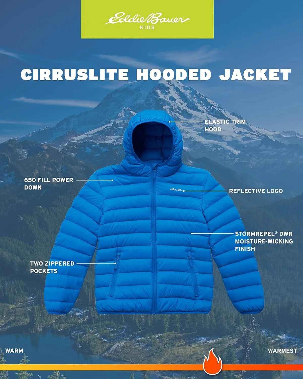 Eddie Bauer Boys' Jacket - CirrusLite Weather Resistant Down Coat for Boys - Insulated Quilted Bubble Puffer (3-20)