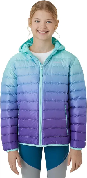 Eddie Bauer Girls' Jacket - CirrusLite Weather Resistant Down Coat for Girls - Insulated Quilted Bubble Puffer (3-20), Size 3-4, Purple