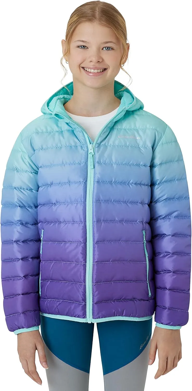 Eddie Bauer Girls' Jacket - CirrusLite Weather Resistant Down Coat for Girls - Insulated Quilted Bubble Puffer (3-20), Size 3-4, Purple