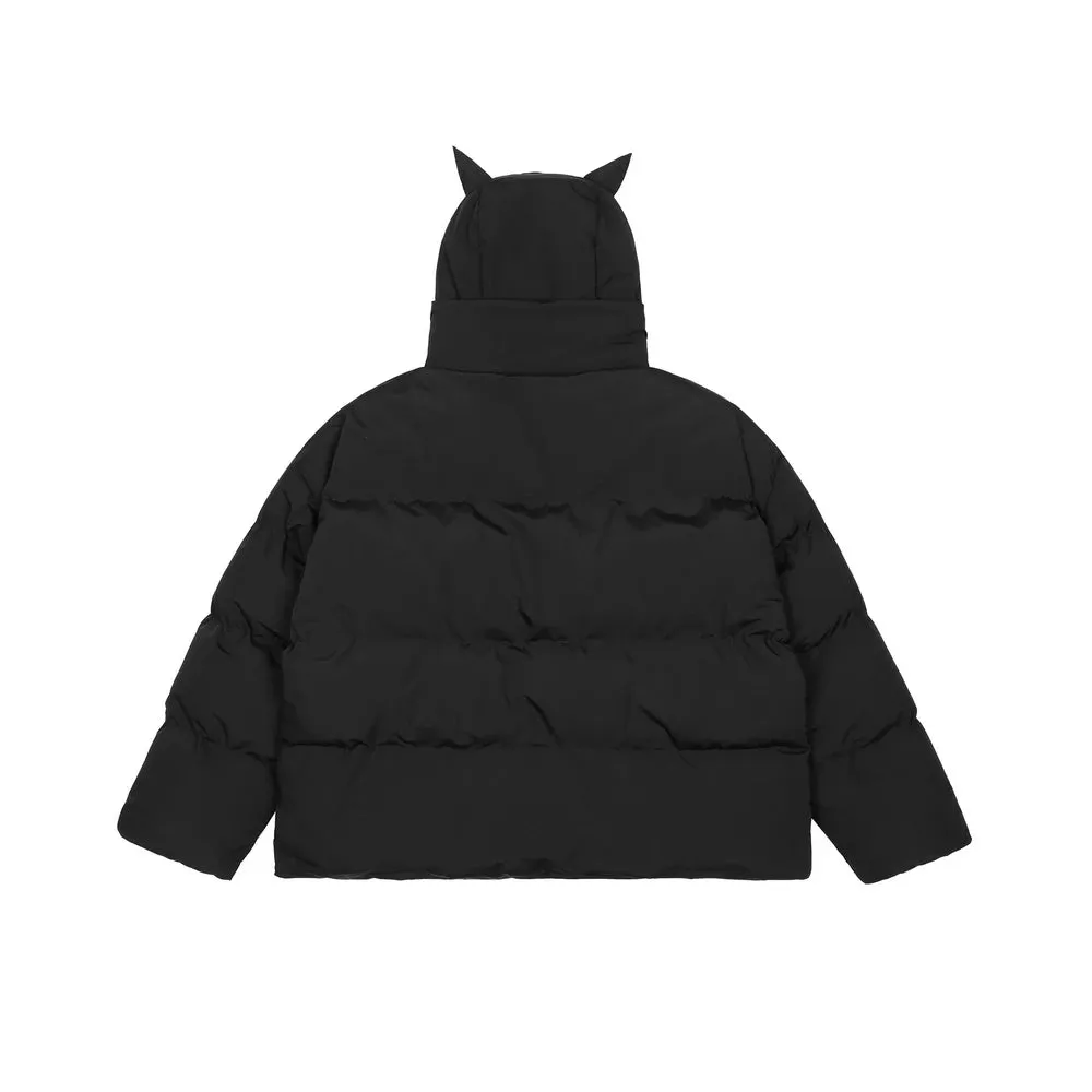 Embroidered Skull Jacket Top Men Hip Hop Parka Streetwear Little Devil Designer Hood Padded Jackets Coat Harajuku Winter Outwear