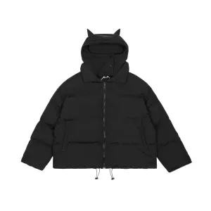 Embroidered Skull Jacket Top Men Hip Hop Parka Streetwear Little Devil Designer Hood Padded Jackets Coat Harajuku Winter Outwear