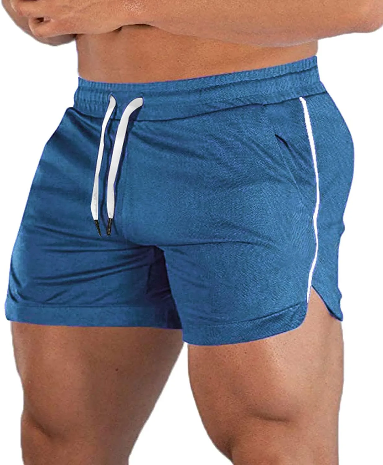 EVERWORTH Men's Athletic Shorts Gym Workout Short Shorts Casual Shorts Running Bodybuilding 5 Inch Inseam Shorts