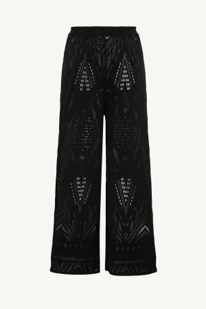 Farrah Pant - Black Calico Crochet