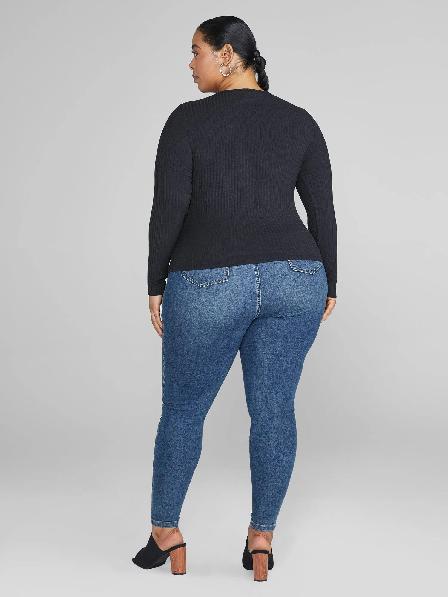 Fashion To Figure - Angie Ribbed Knit Cutout Top