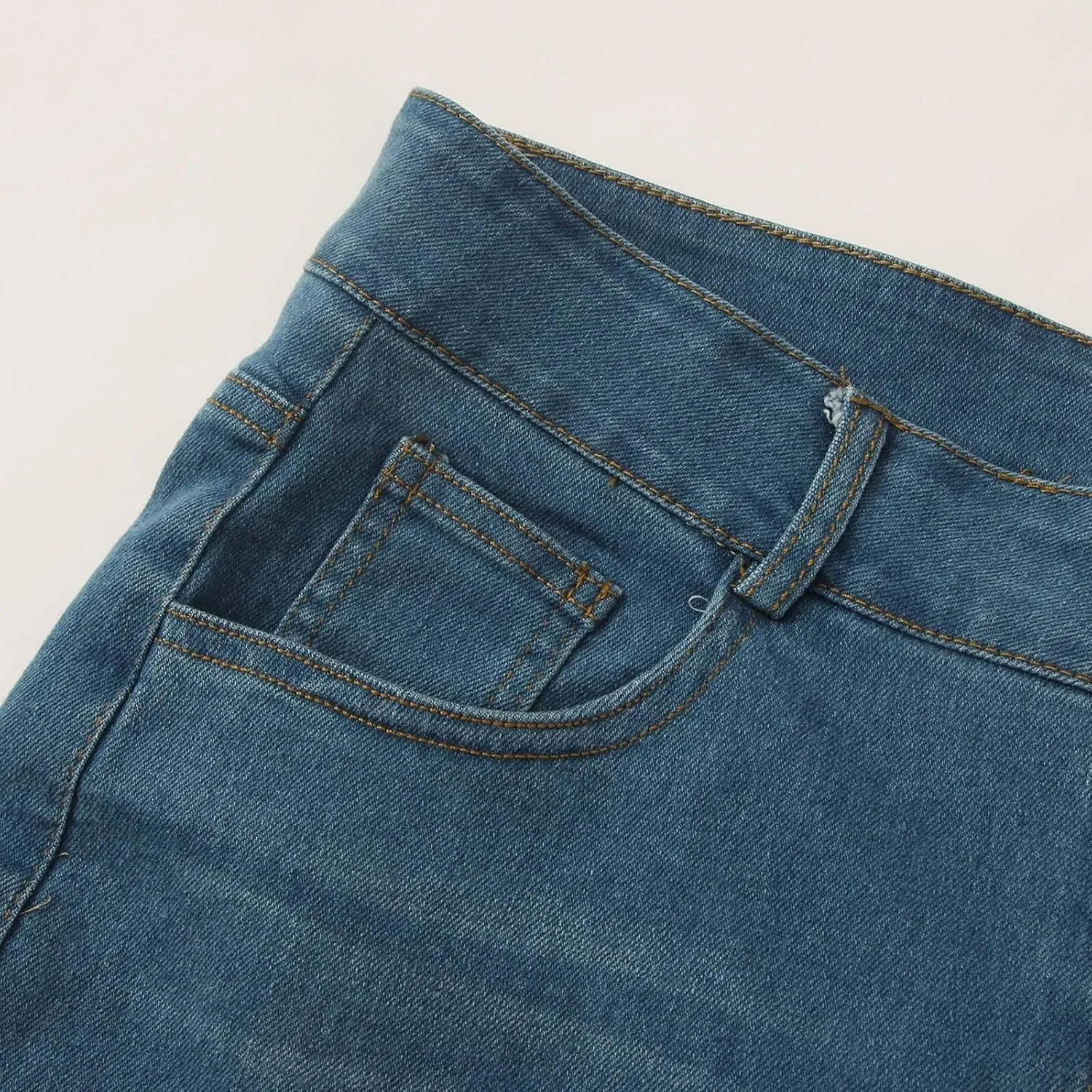 FZVYD Butt Lifting Bootcut Jeans Straight Leg Stretchy Curvy Tummy Control Trendy Denim Jeans High Waisted Slim Fit Jeans