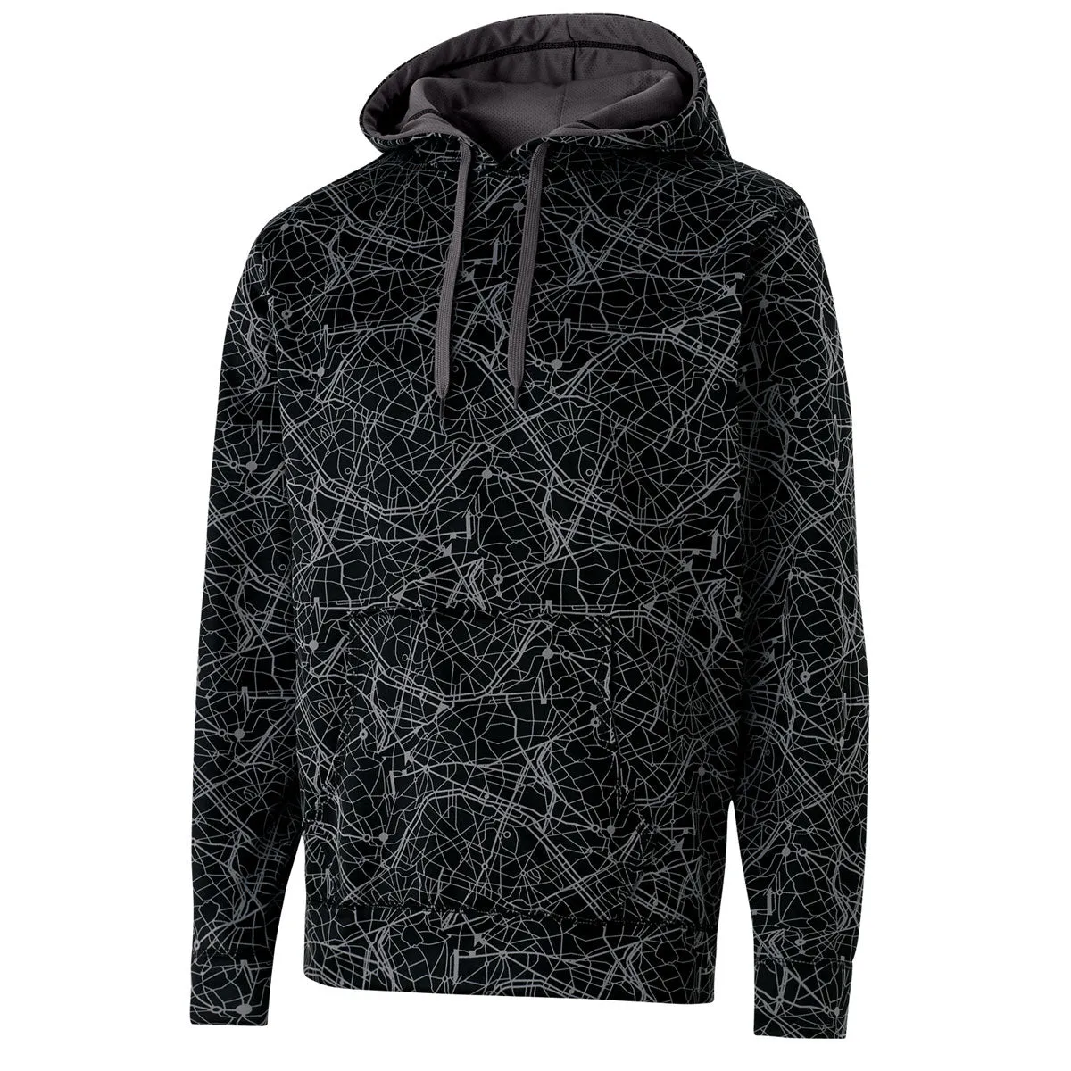 Holloway Men's Black Performance Fleece Complex Hoodie