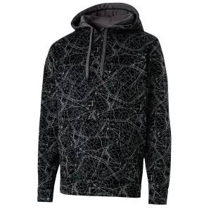 Holloway Men's Black Performance Fleece Complex Hoodie