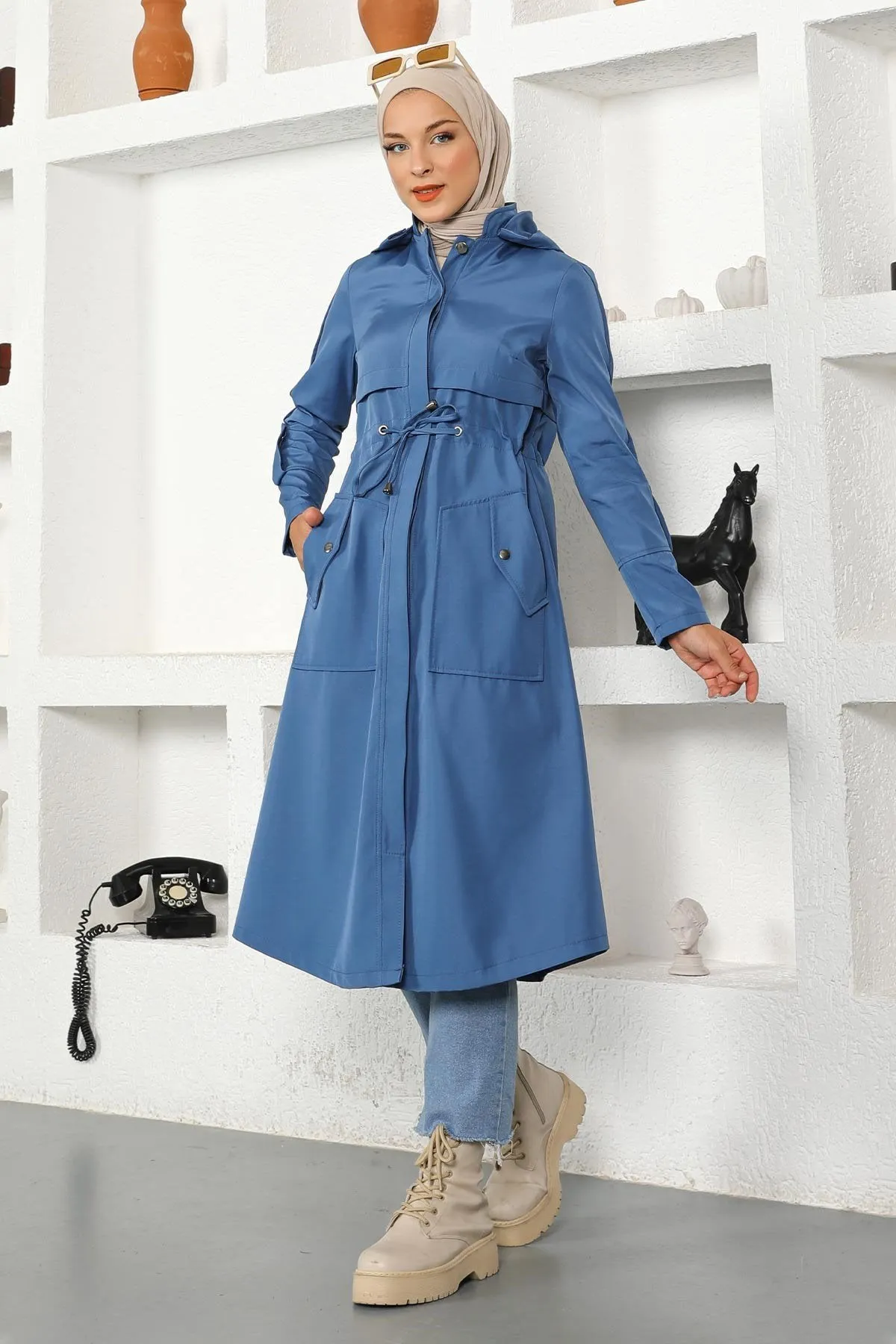 Hooded Trench Coat