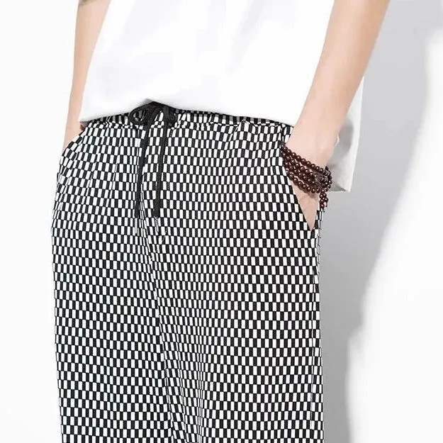 ICE SILK CHECKERED JOGGERS