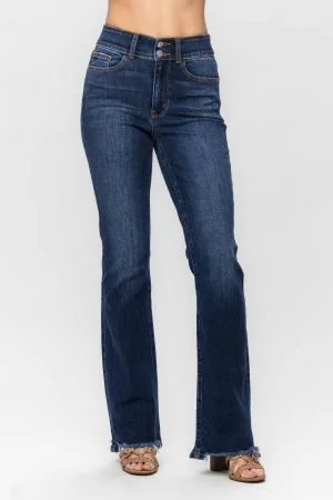 Judy Blue High Waist Frayed Hem Bootcut Denim 82568