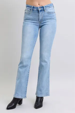 Judy Blue Mid Rise Thermal Bootcut Denim Jeans 82620