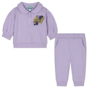 KENZO KIDS Lilac Fleur Baby Sweatsuit