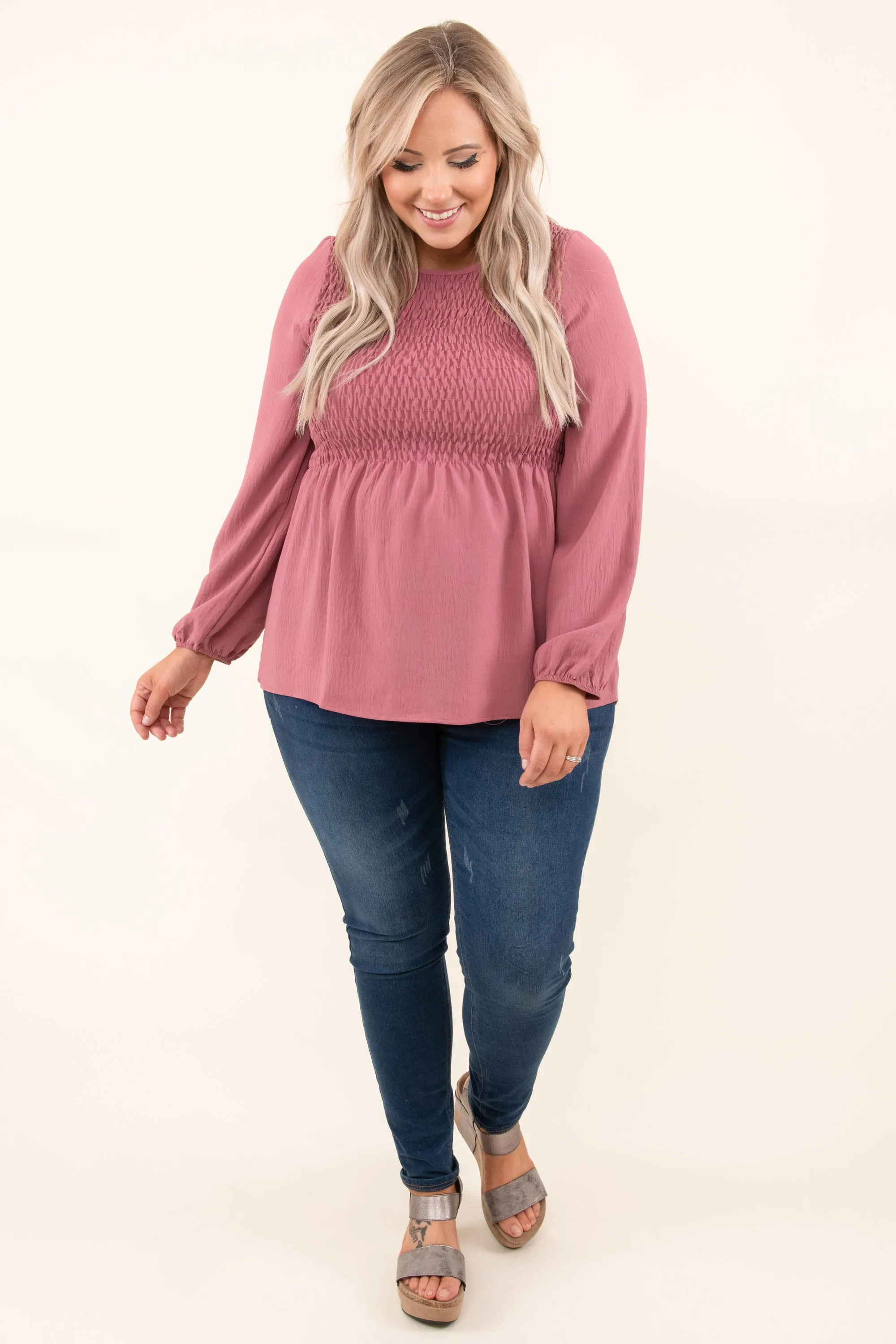 Live A Little, Love A Lot Blouse, Mullberry