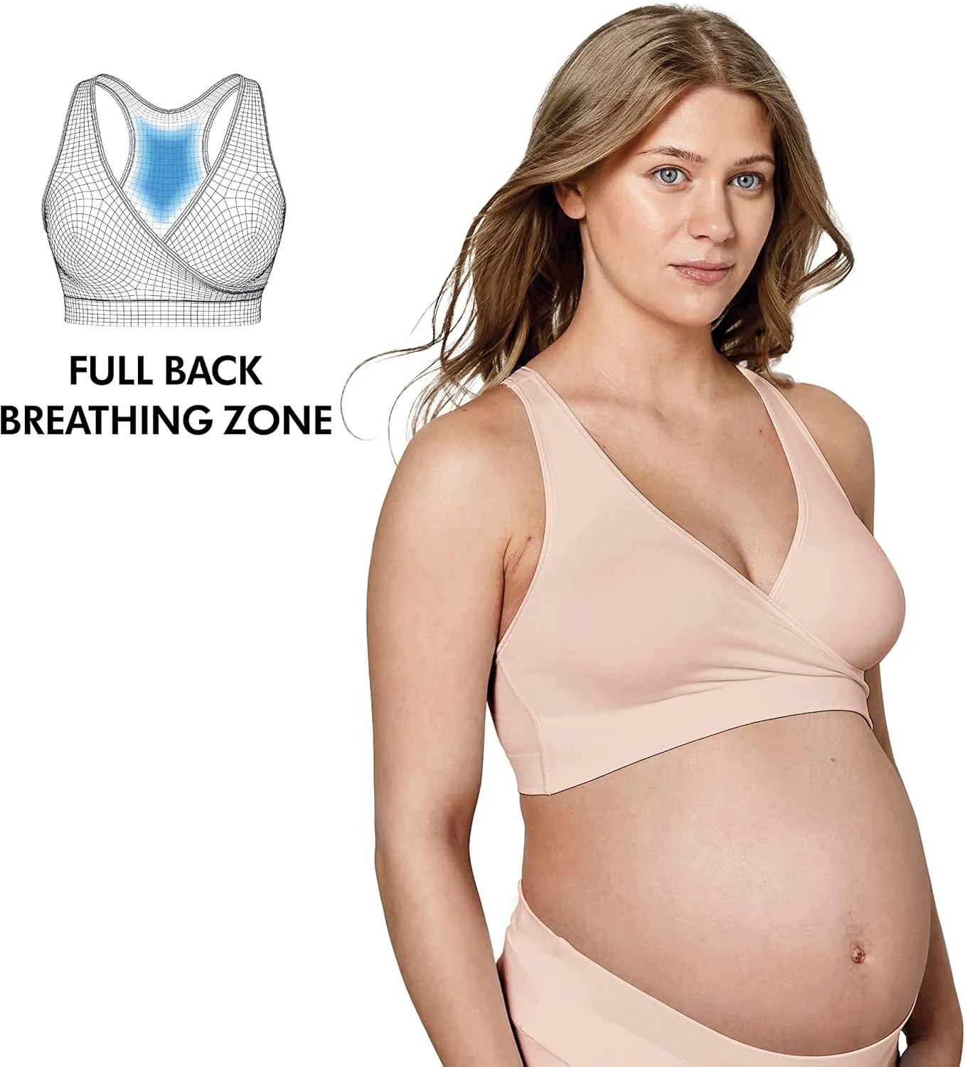 Medela Keep Cool Sleep Bra | Seamless Maternity & Nursing Bra with Full Back Breathing Zone and Soft Touch Fabric