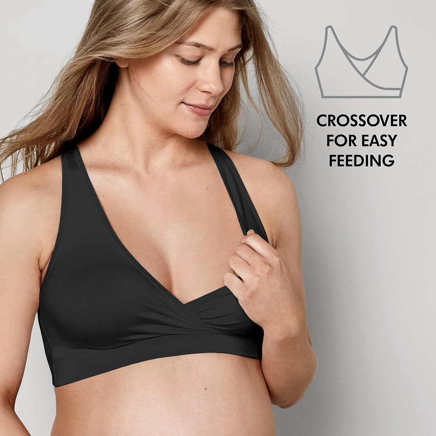 Medela Keep Cool Sleep Bra | Seamless Maternity & Nursing Bra with Full Back Breathing Zone and Soft Touch Fabric