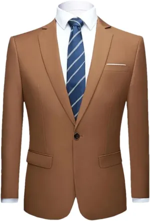 Men Casual Slim Suit Jacket Formal Business Social Blazers Wedding Party Plus Size Blazers