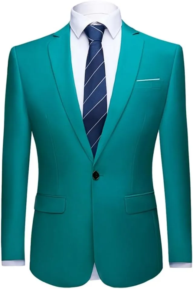 Men Casual Slim Suit Jacket Formal Business Social Blazers Wedding Party Plus Size Blazers