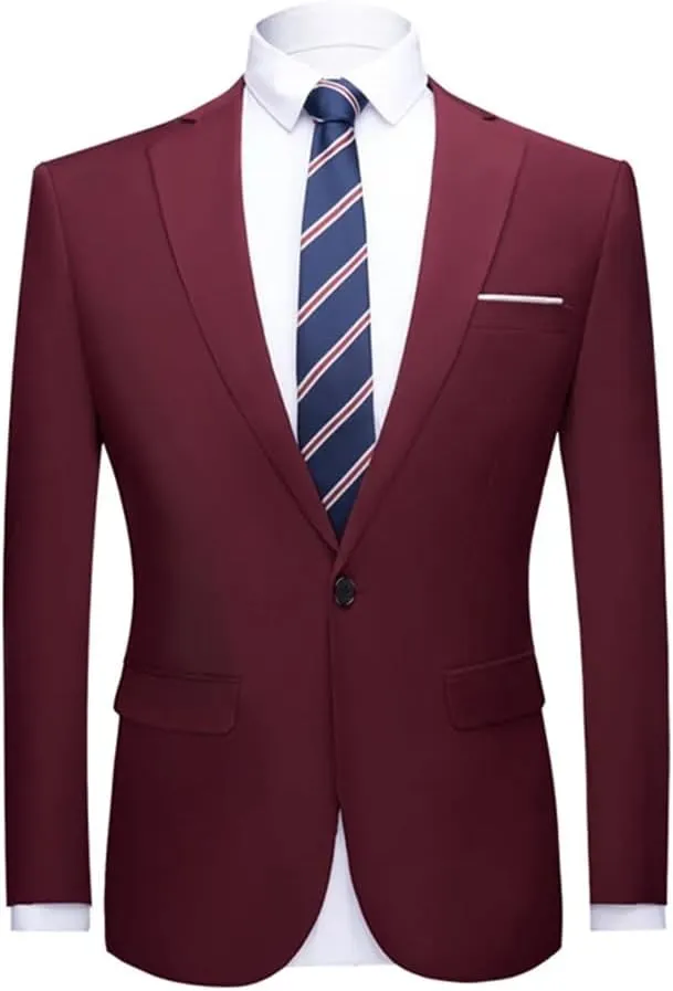 Men Casual Slim Suit Jacket Formal Business Social Blazers Wedding Party Plus Size Blazers