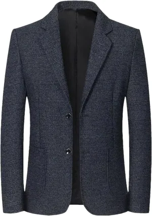 Men Spring Plaid Blazers Jackets Men Business Formal Suits Jackets Male Autumn Casual Slim Fit Blazers Coats